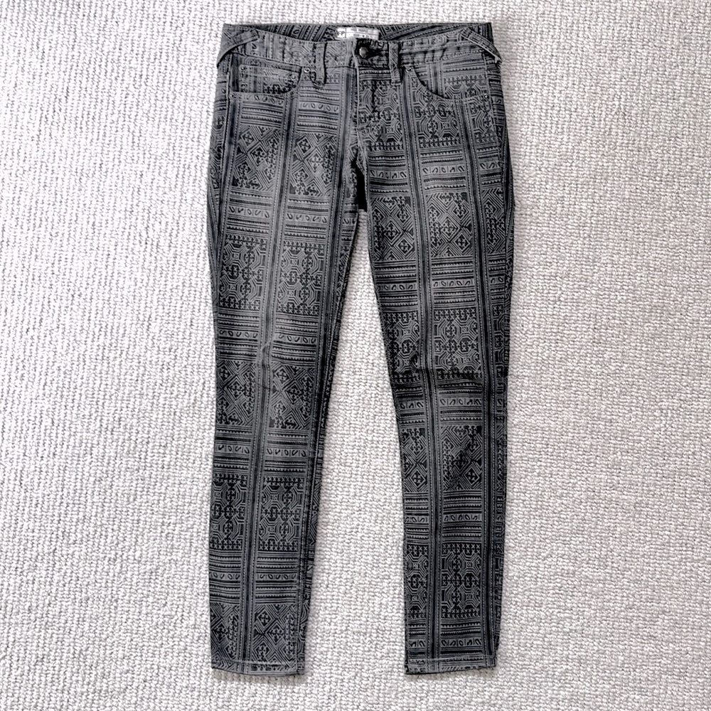 Free People Grey Pattern Jeans 🩶